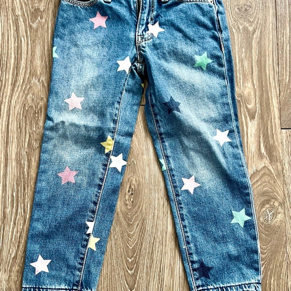 GAP Blue and Pink Star-Patterned Jeans - Picture 1 of 5